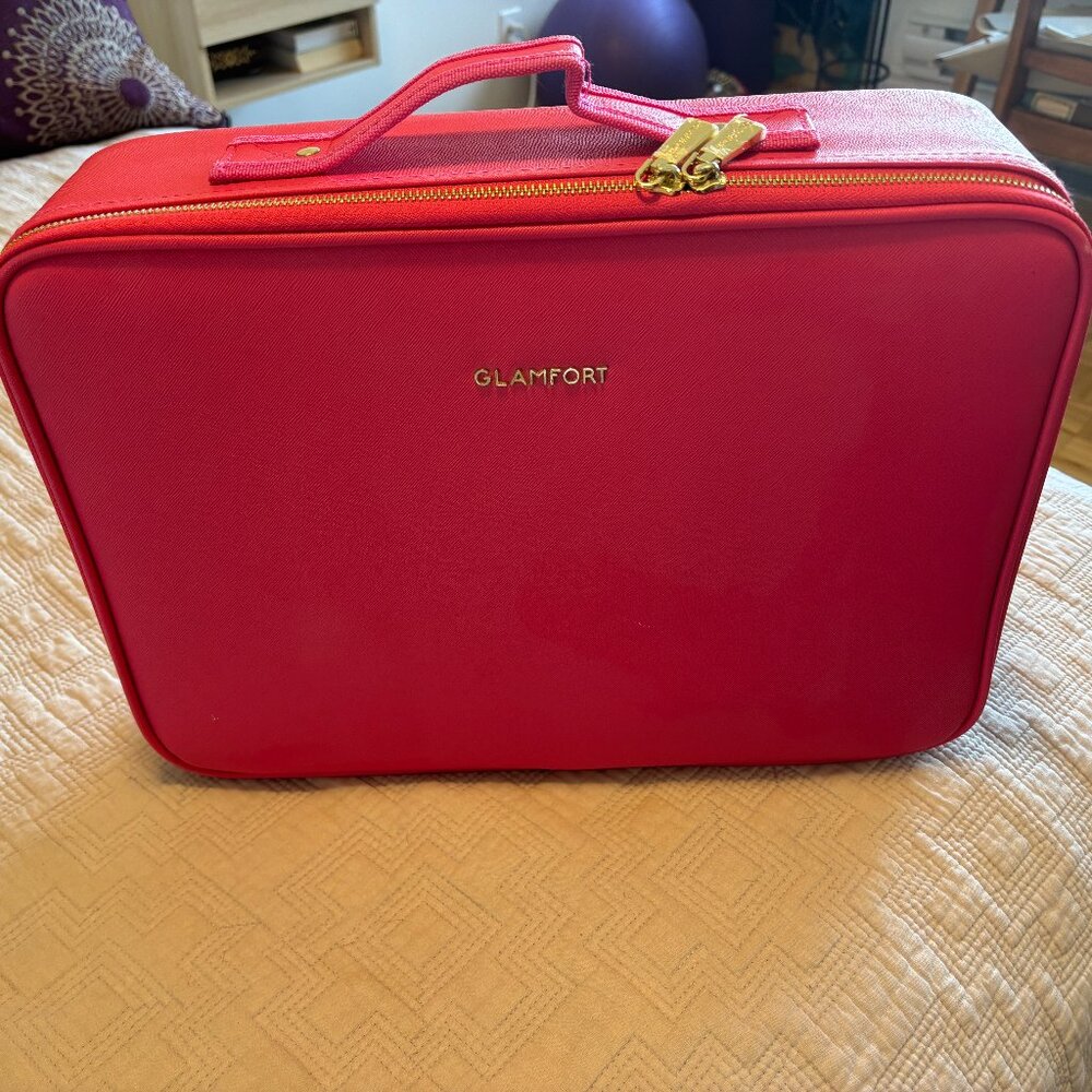 Hot Pink Large Travel MakeUp Case